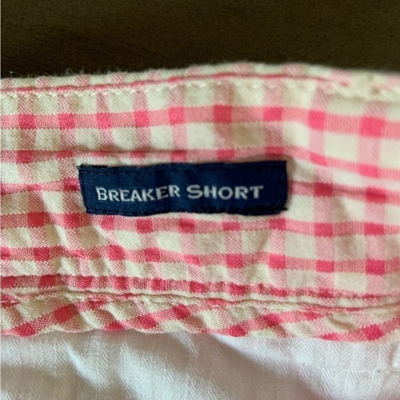 VINEYARD VINES Men's Seersucker Check 7" Breaker Shorts Island Sunset Pink 28 - Picture 9 of 11